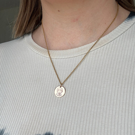 Collana personalizzata con volto dell’animale