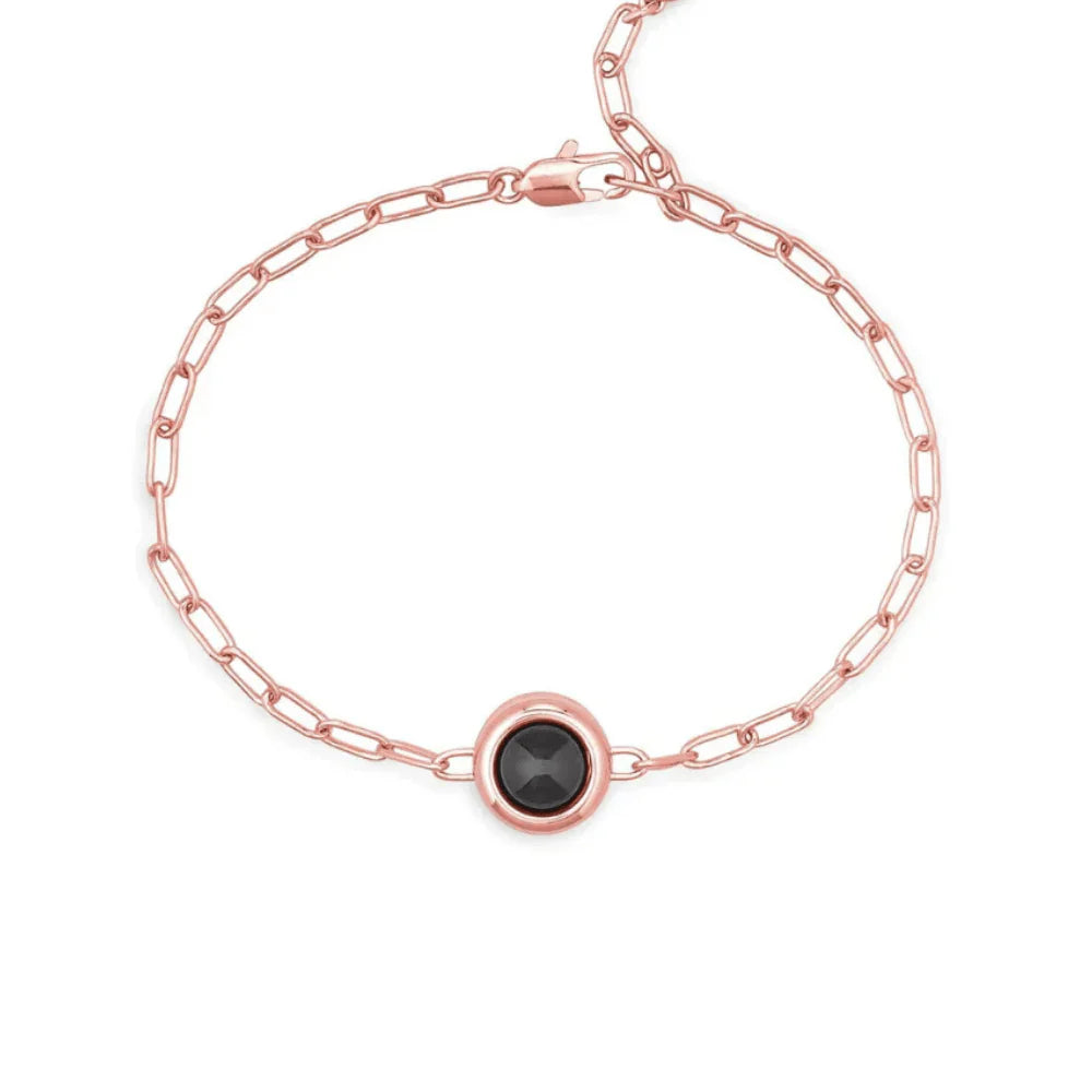 Bracciale personalizzato con foto e catena a graffetta