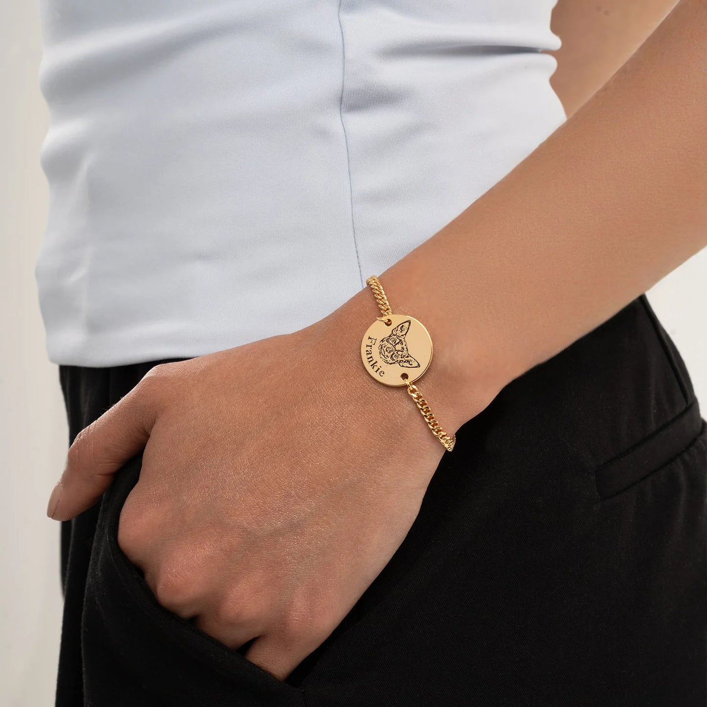 Bracciale personalizzato con volto dell’animale