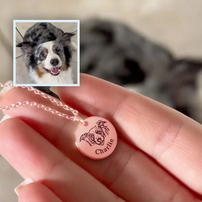 Collana personalizzata con volto dell’animale