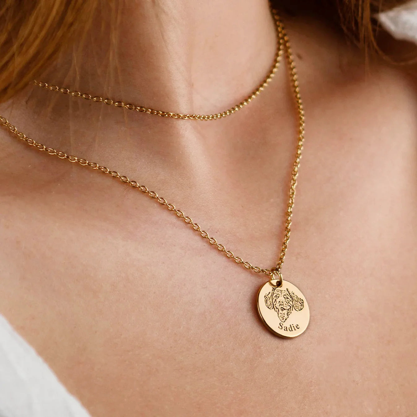 Collana personalizzata con volto dell’animale
