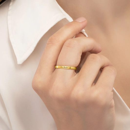 Anello personalizzato con nome del tuo animale
