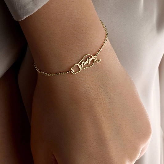 Bracciale personalizzato con nome del gatto