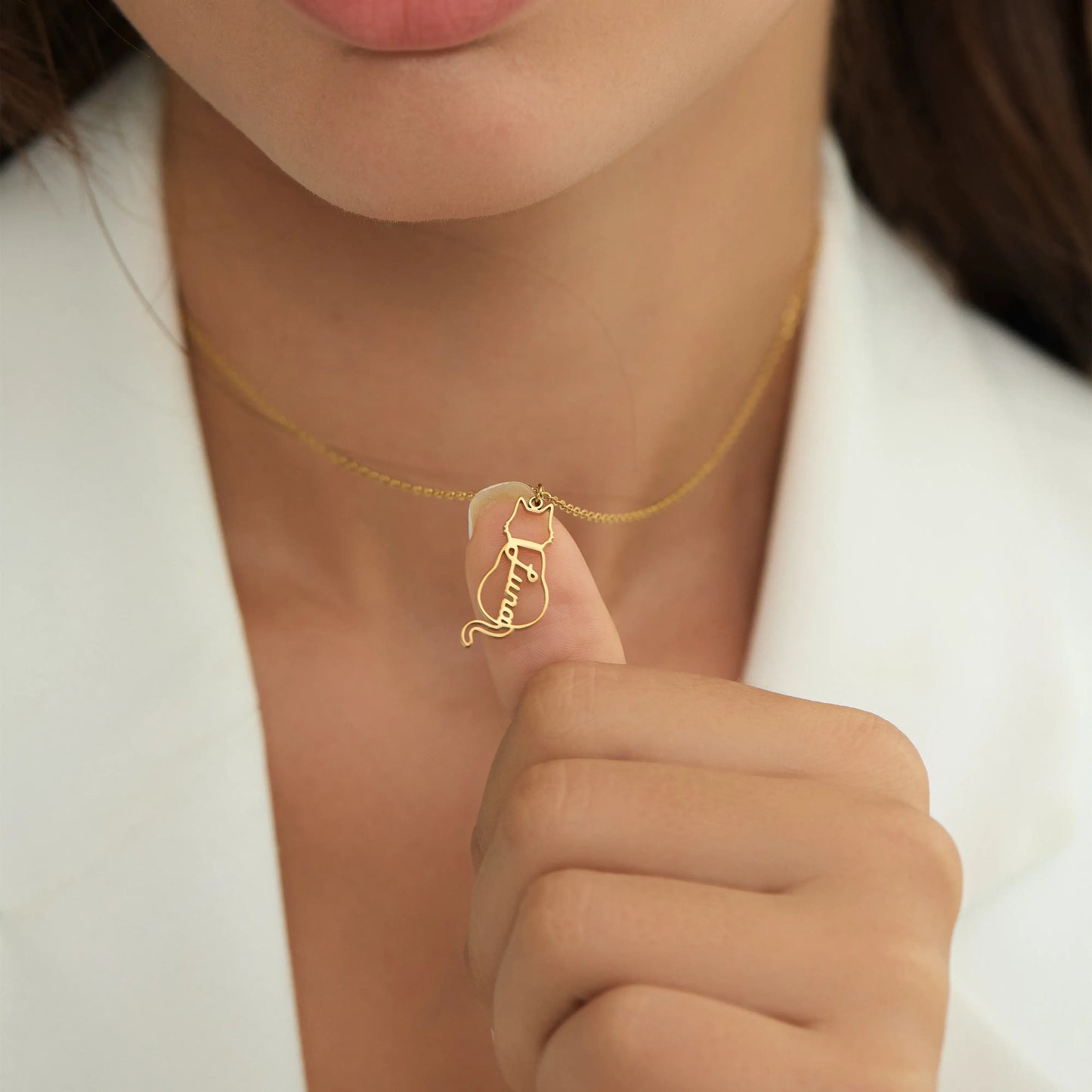 Collana personalizzata con nome del gatto
