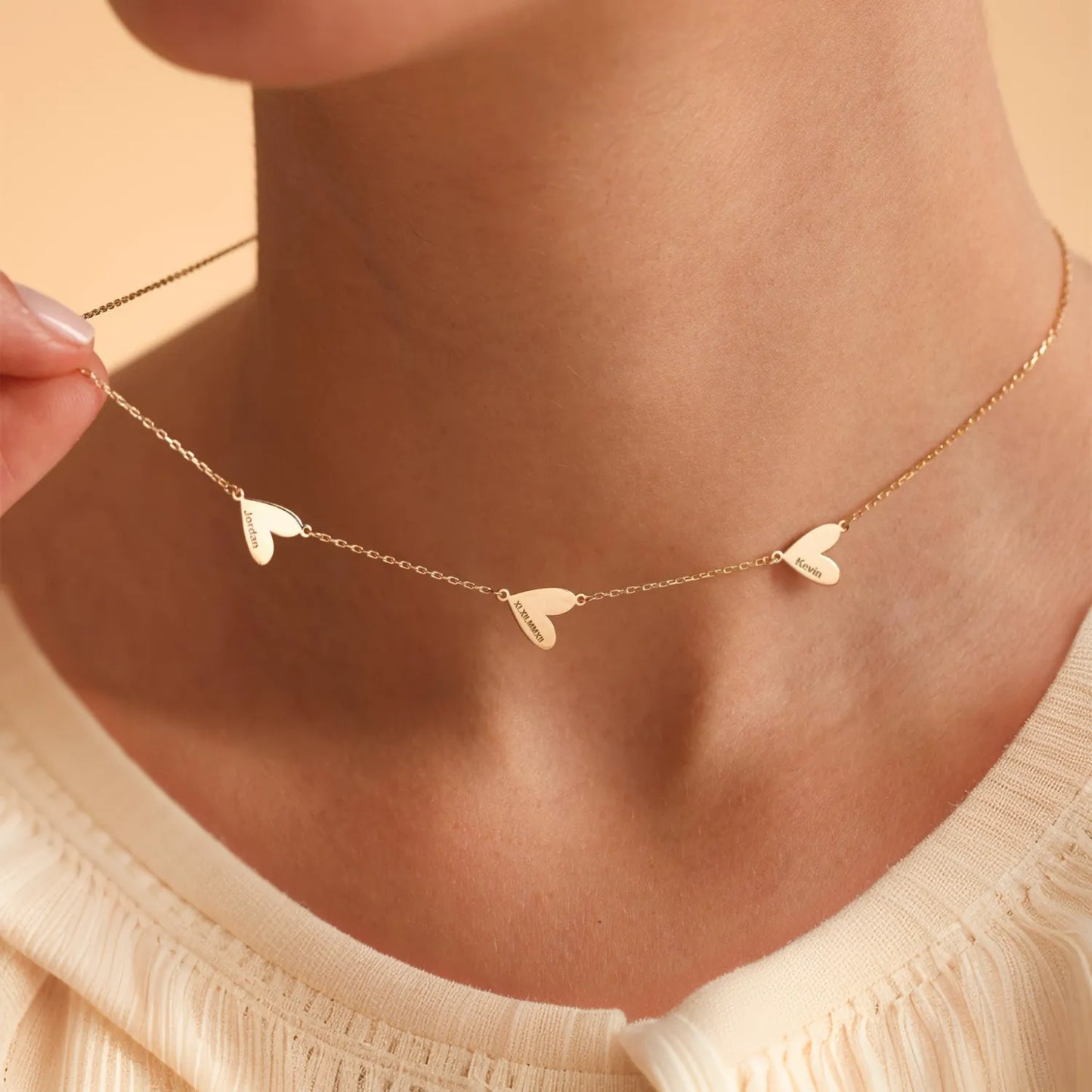 Collana personalizzata con cuore inciso