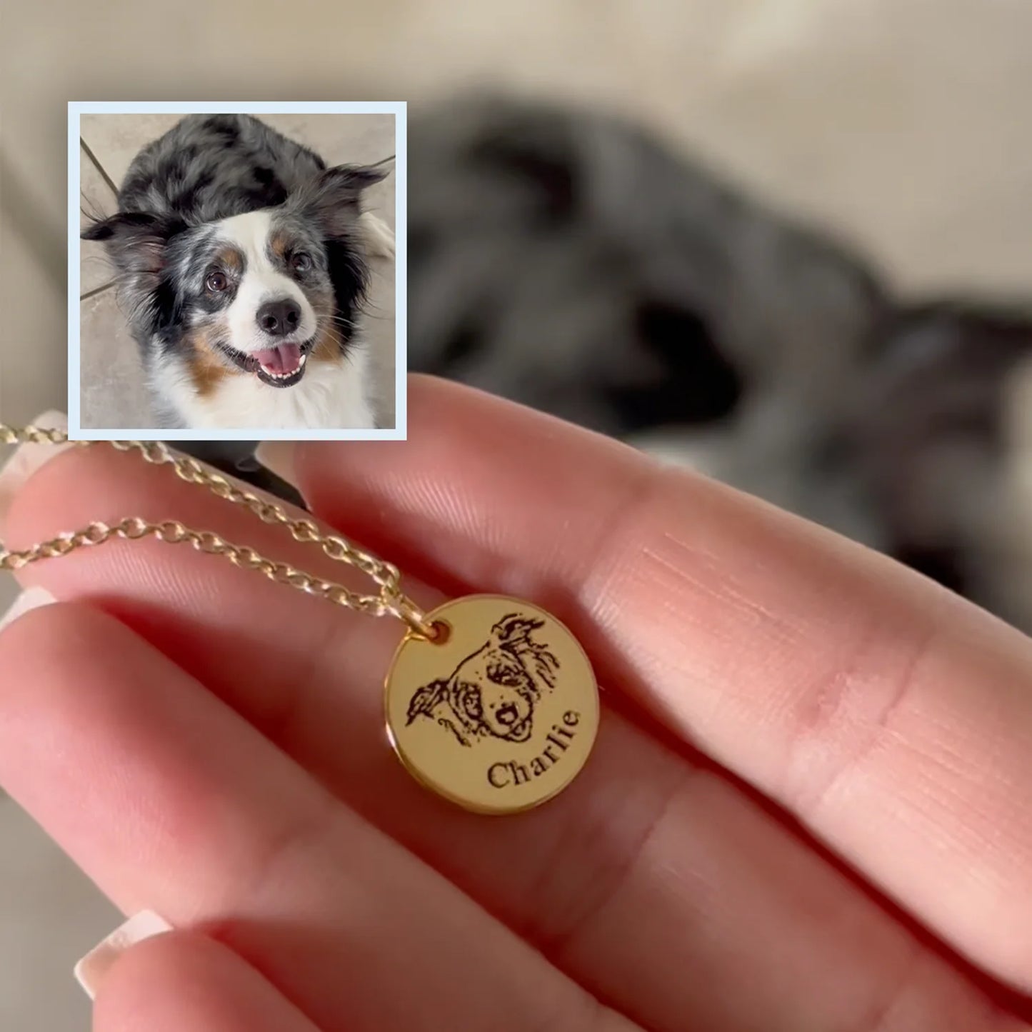 Collana personalizzata con volto dell’animale