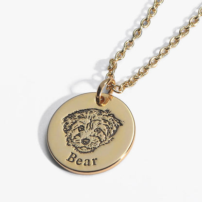Collana personalizzata con volto dell’animale