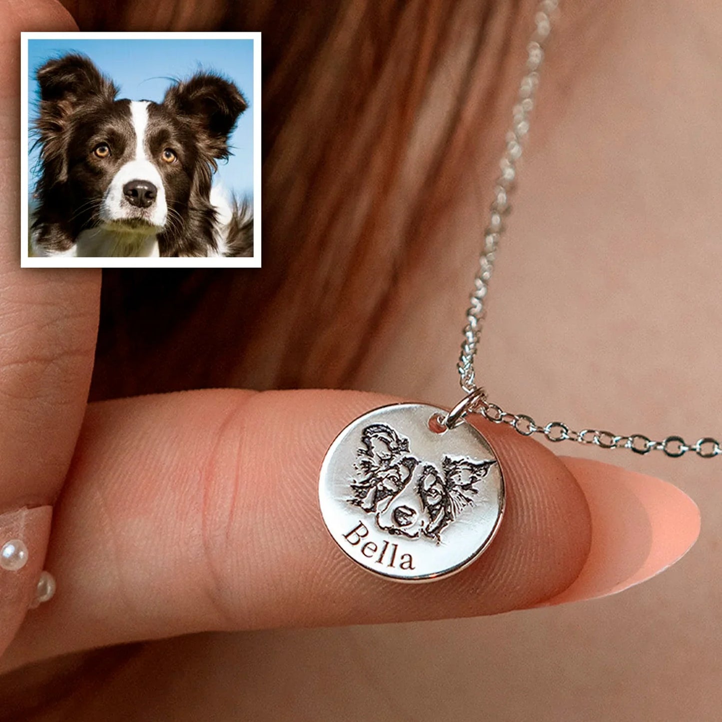 Collana personalizzata con volto dell’animale