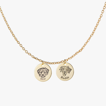 Collana personalizzata con volto dell’animale