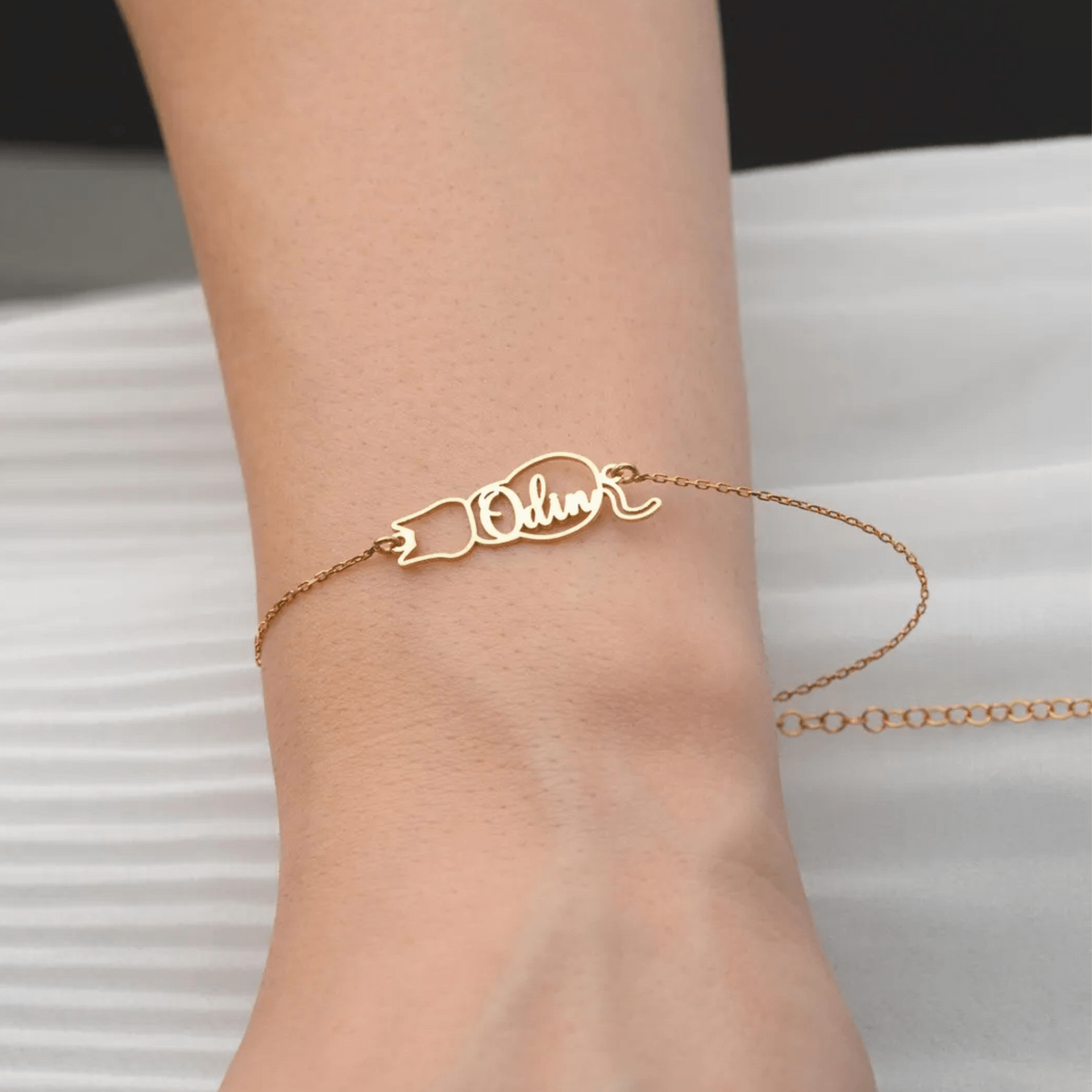 Bracciale personalizzato con nome del gatto