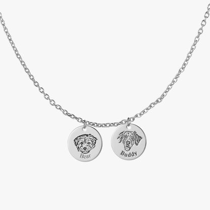 Collana personalizzata con volto dell’animale