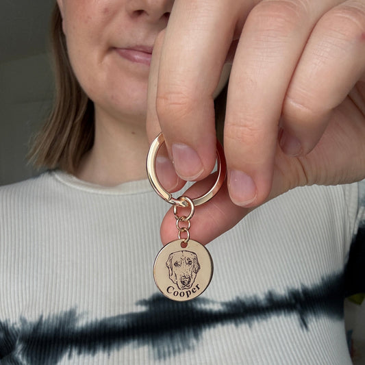 Portachiavi personalizzato con volto dell’animale