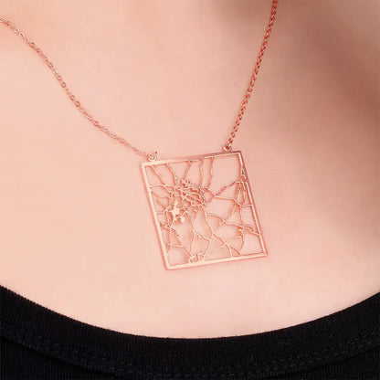 Collana personalizzata con mappa