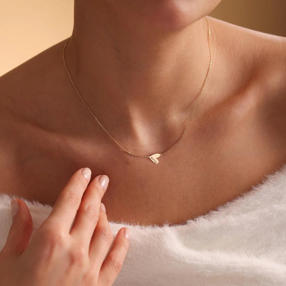 Collana personalizzata con cuore inciso