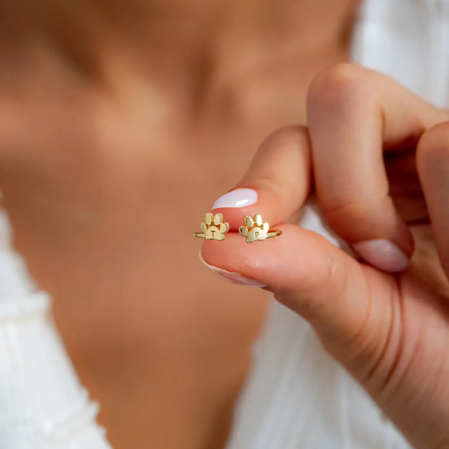 Anello personalizzato con iniziale del tuo animale