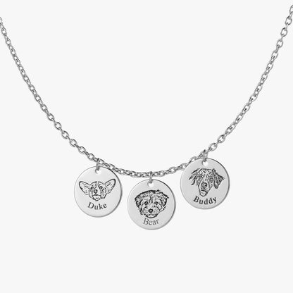 Collana personalizzata con volto dell’animale