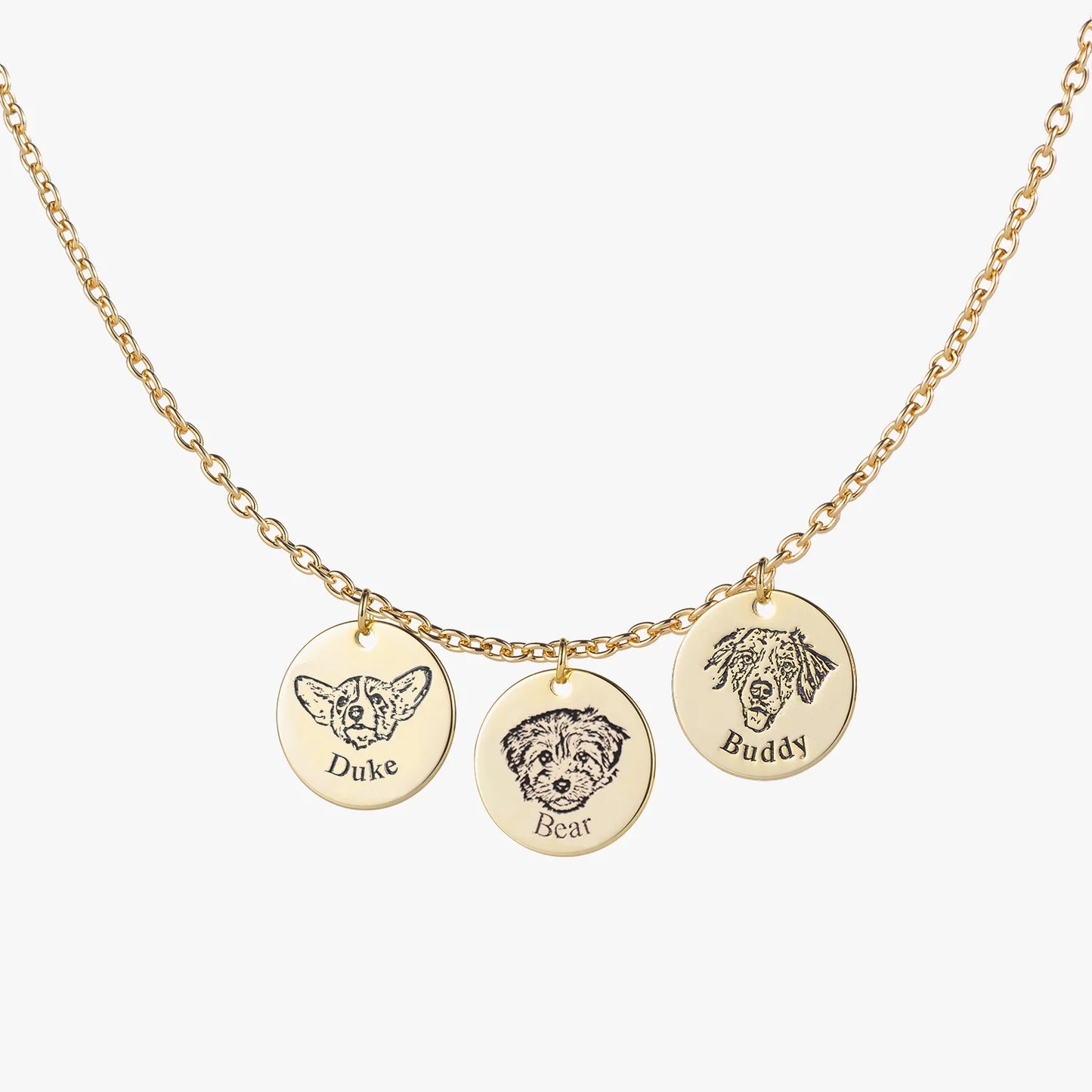 Collana personalizzata con volto dell’animale