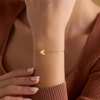 Bracciale personalizzato con cuore inciso
