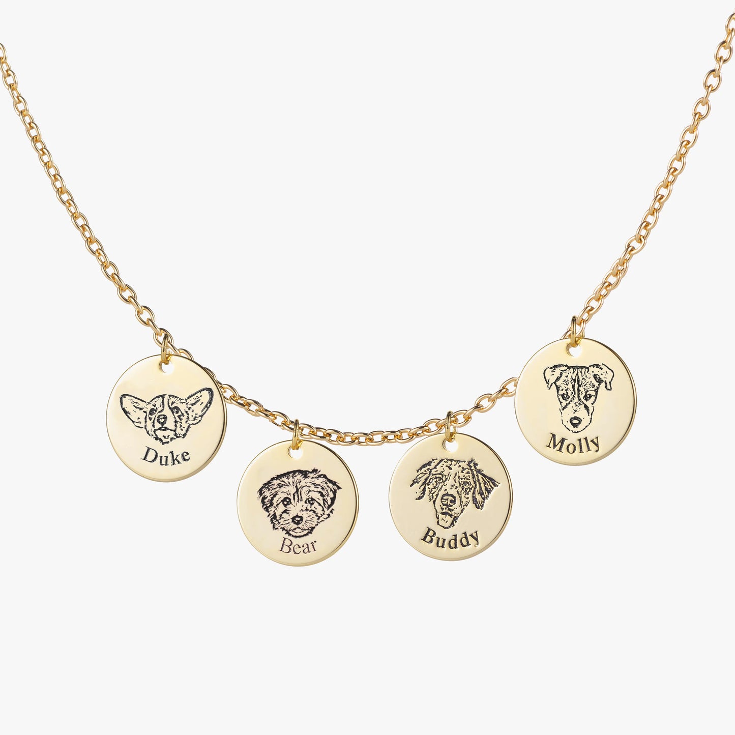Collana personalizzata con volto dell’animale
