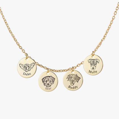 Collana personalizzata con volto dell’animale