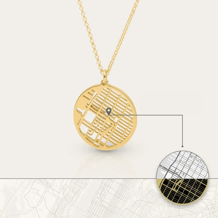 Collana personalizzata con mappa
