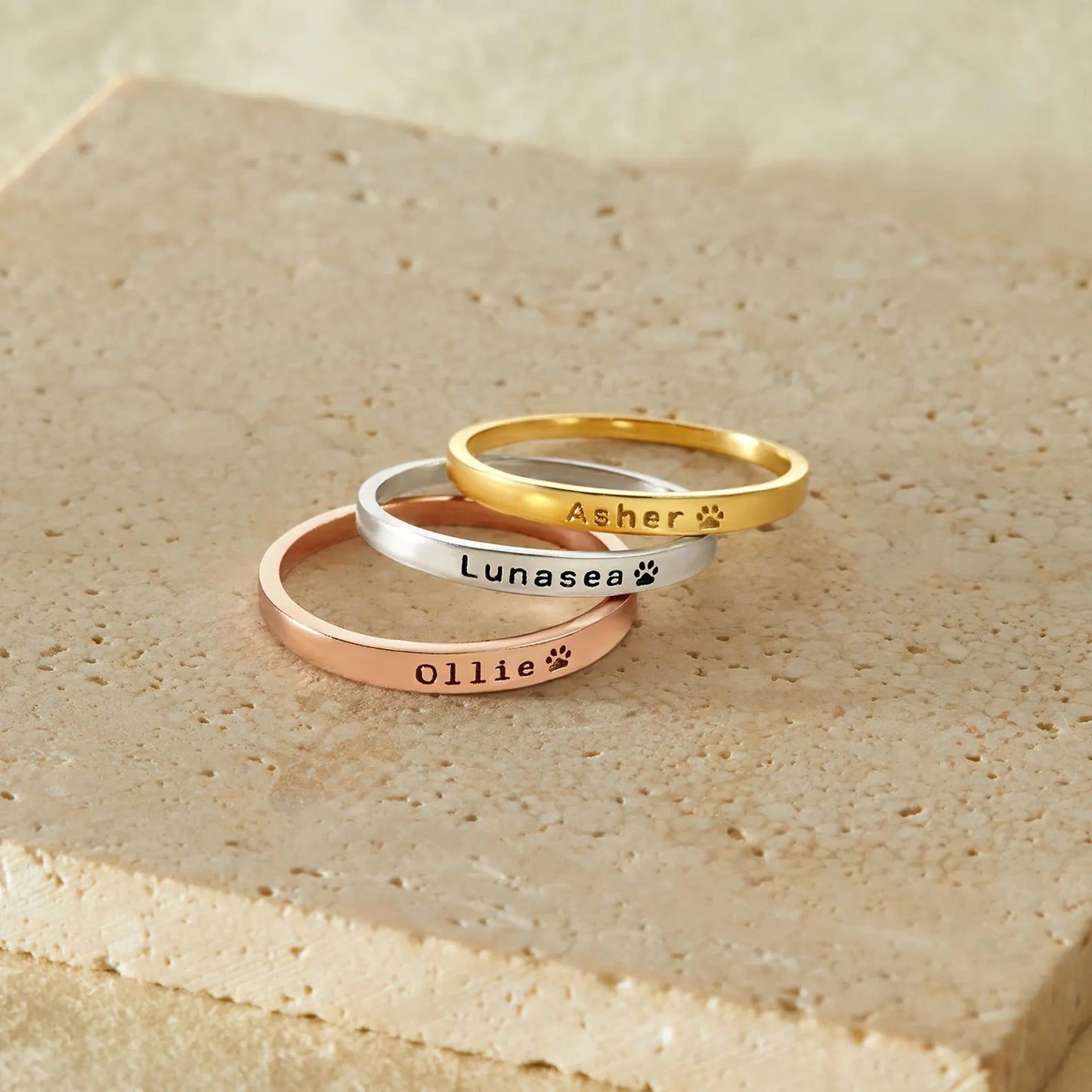 Anello personalizzato con nome del tuo animale
