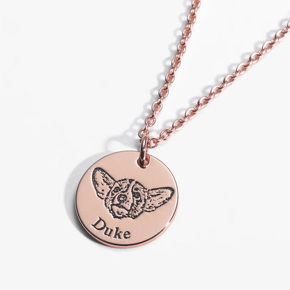 Collana personalizzata con volto dell’animale
