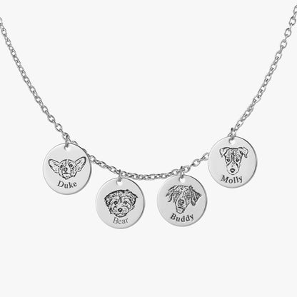 Collana personalizzata con volto dell’animale