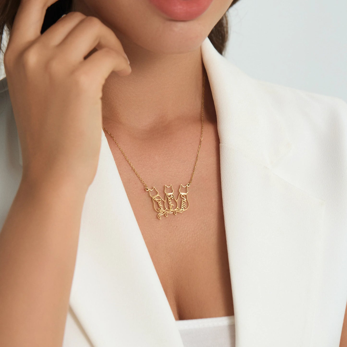 Collana personalizzata con nome del gatto
