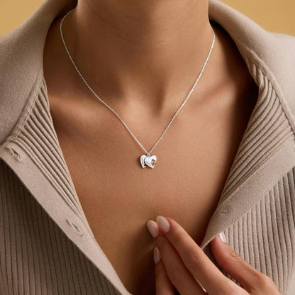 Collana personalizzata con zampa, cuore e nome