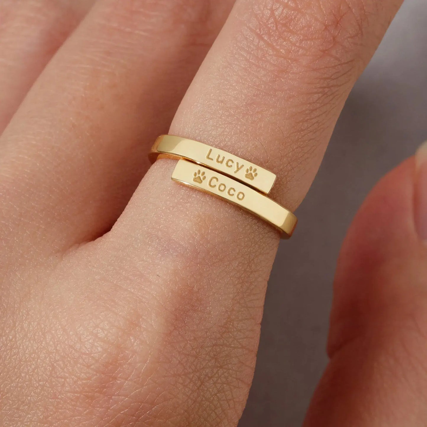 Anello personalizzato con nome del tuo animale