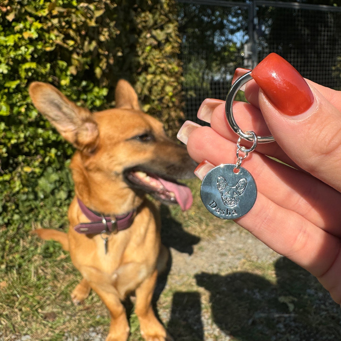 Portachiavi personalizzato con volto dell’animale