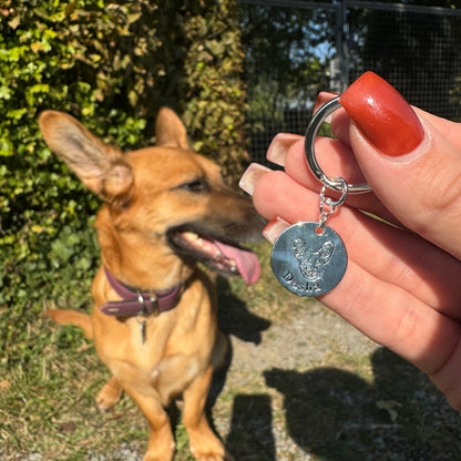 Portachiavi personalizzato con volto dell’animale