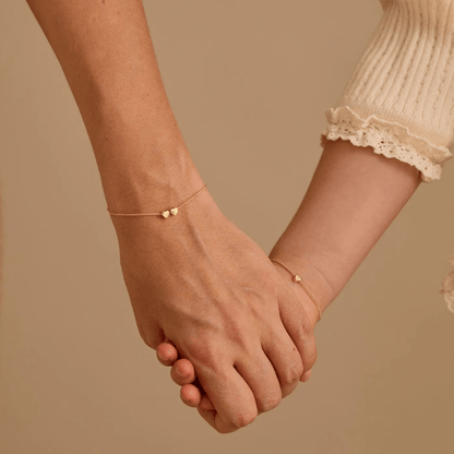 Bracciale personalizzato con iniziale e ciondolo a forma di cuore