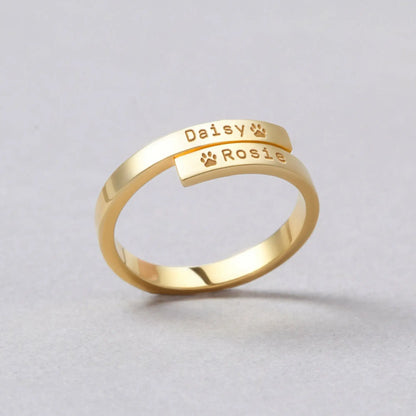 Anello personalizzato con nome del tuo animale