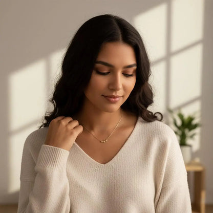 Collana personalizzata con iniziale e ciondolo a forma di cuore