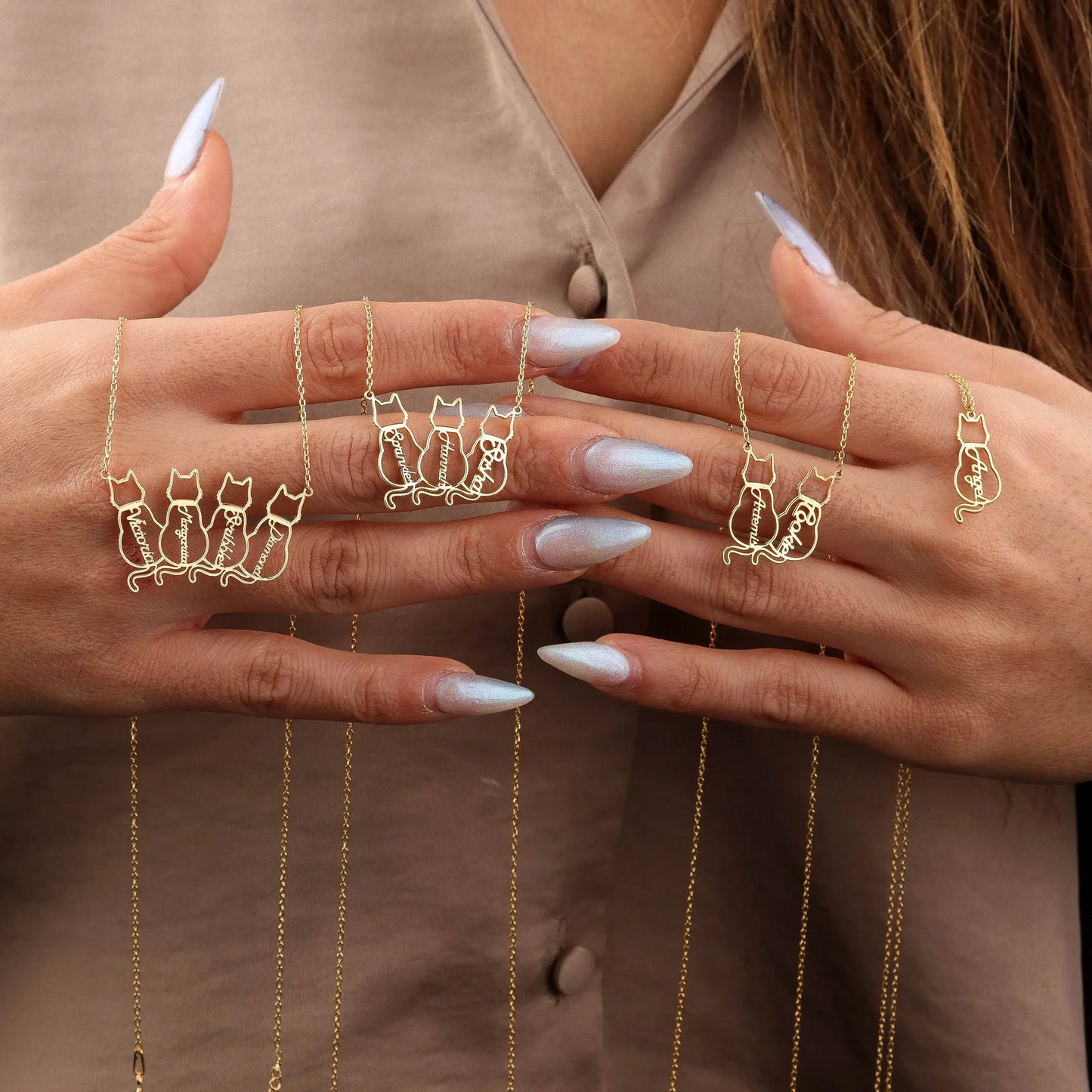 Collana personalizzata con nome del gatto
