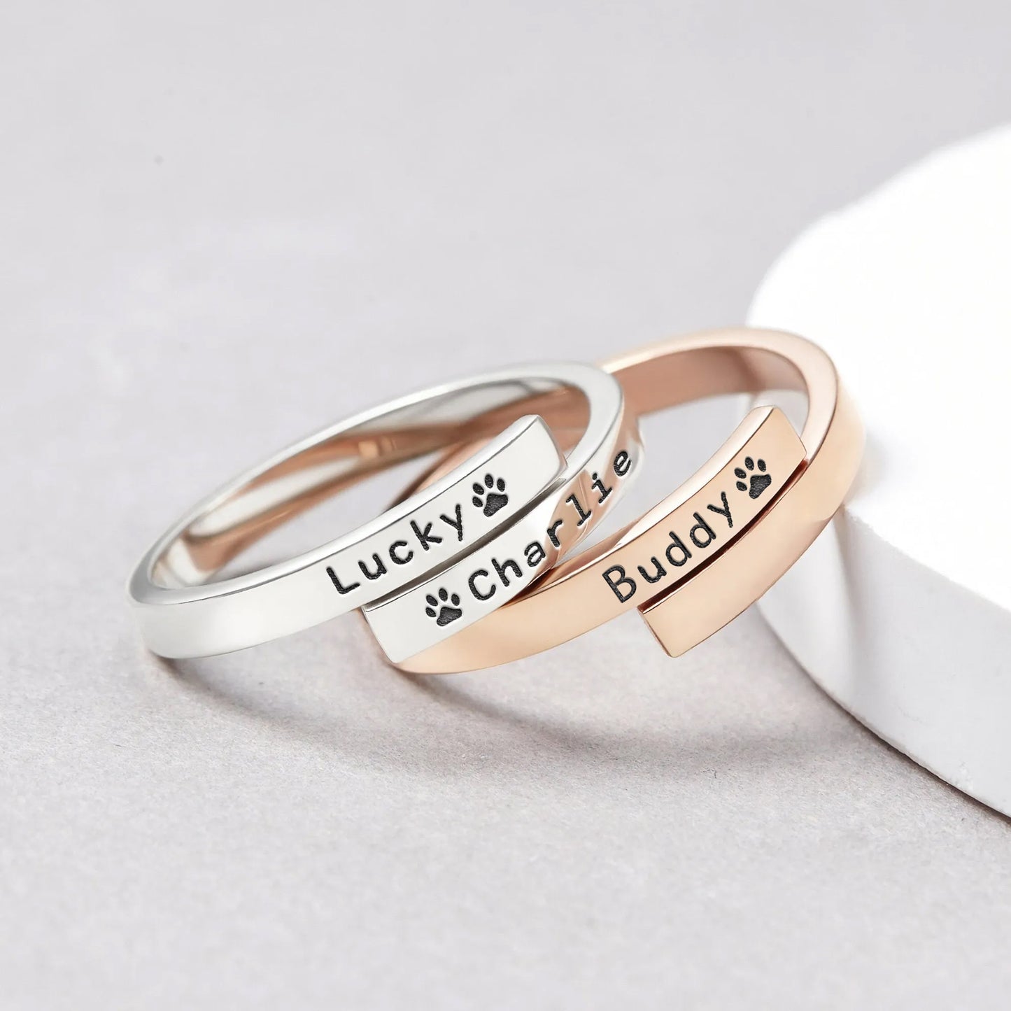 Anello personalizzato con nome del tuo animale