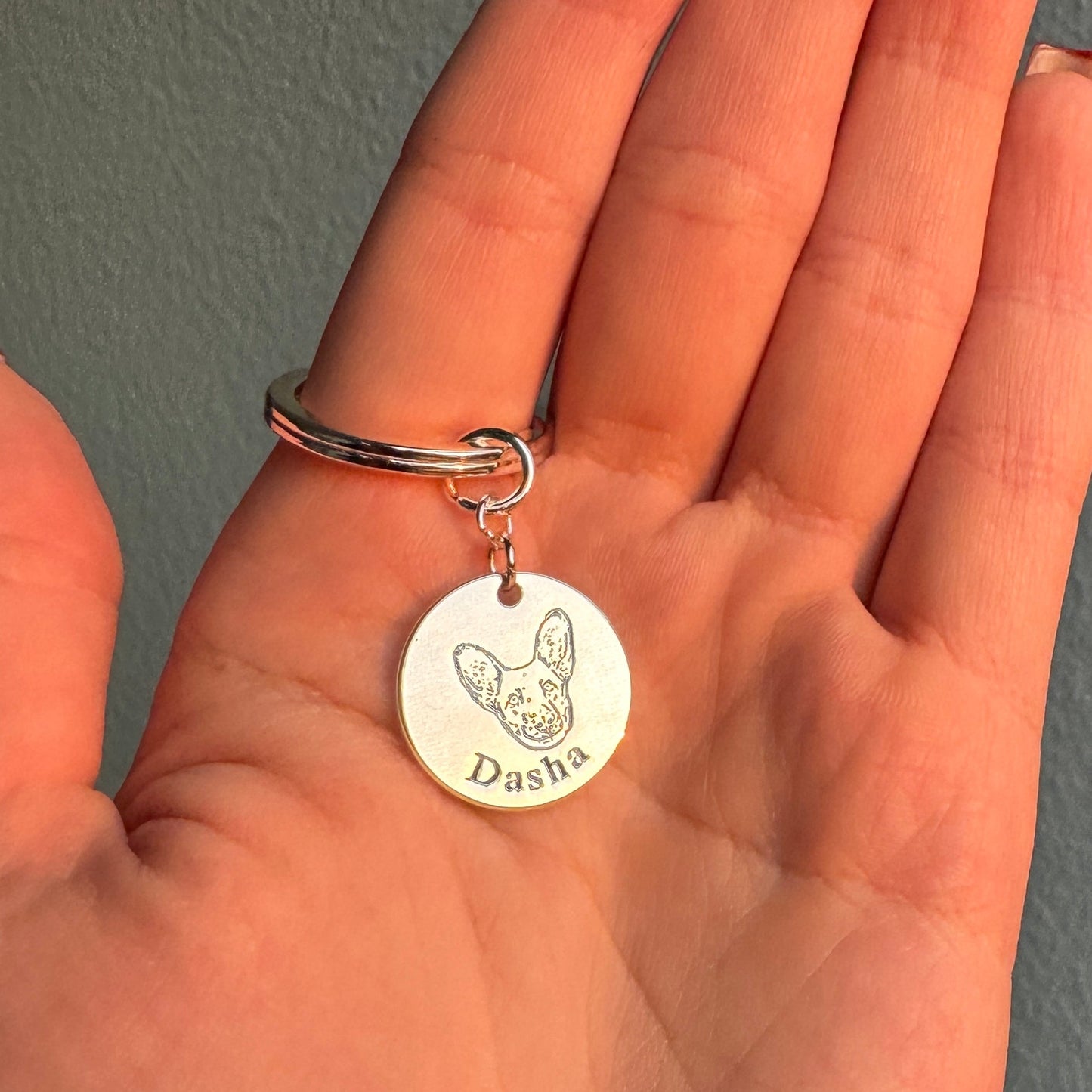 Portachiavi personalizzato con volto dell’animale