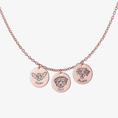 Collana personalizzata con volto dell’animale