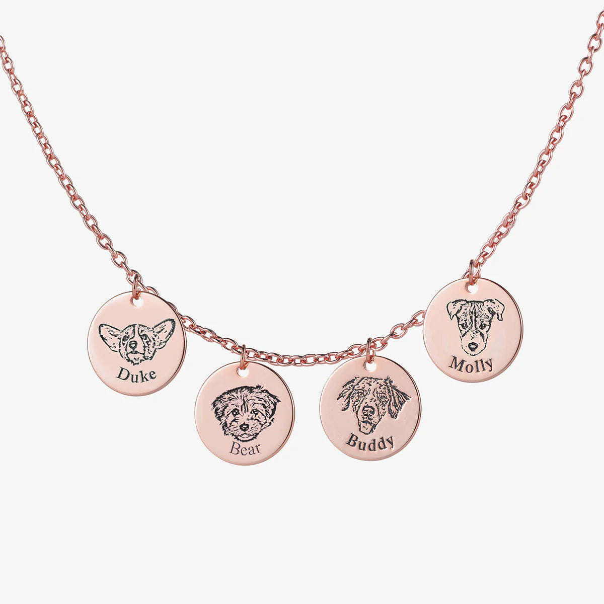 Collana personalizzata con volto dell’animale