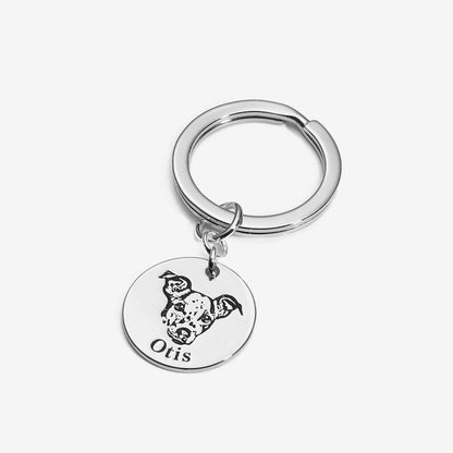 Portachiavi personalizzato con volto dell’animale