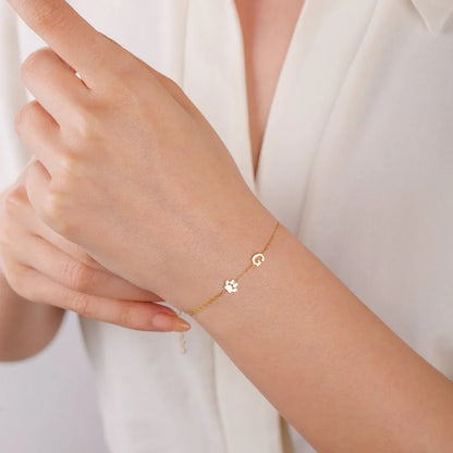 Bracciale personalizzato con iniziali laterali