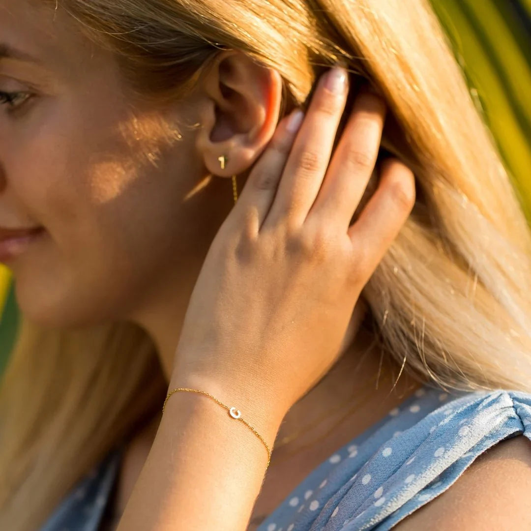 Bracciale personalizzato con iniziali laterali