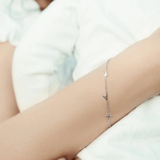 Bracciale personalizzato con iniziali laterali