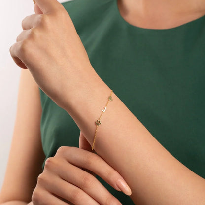 Bracciale personalizzato con iniziali laterali